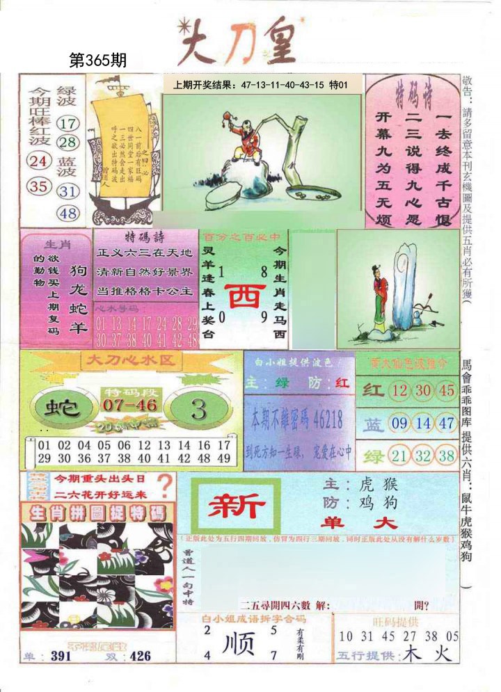 2024365期大刀皇