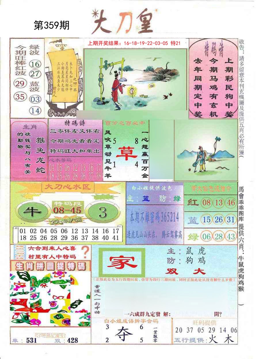 2024359期大刀皇