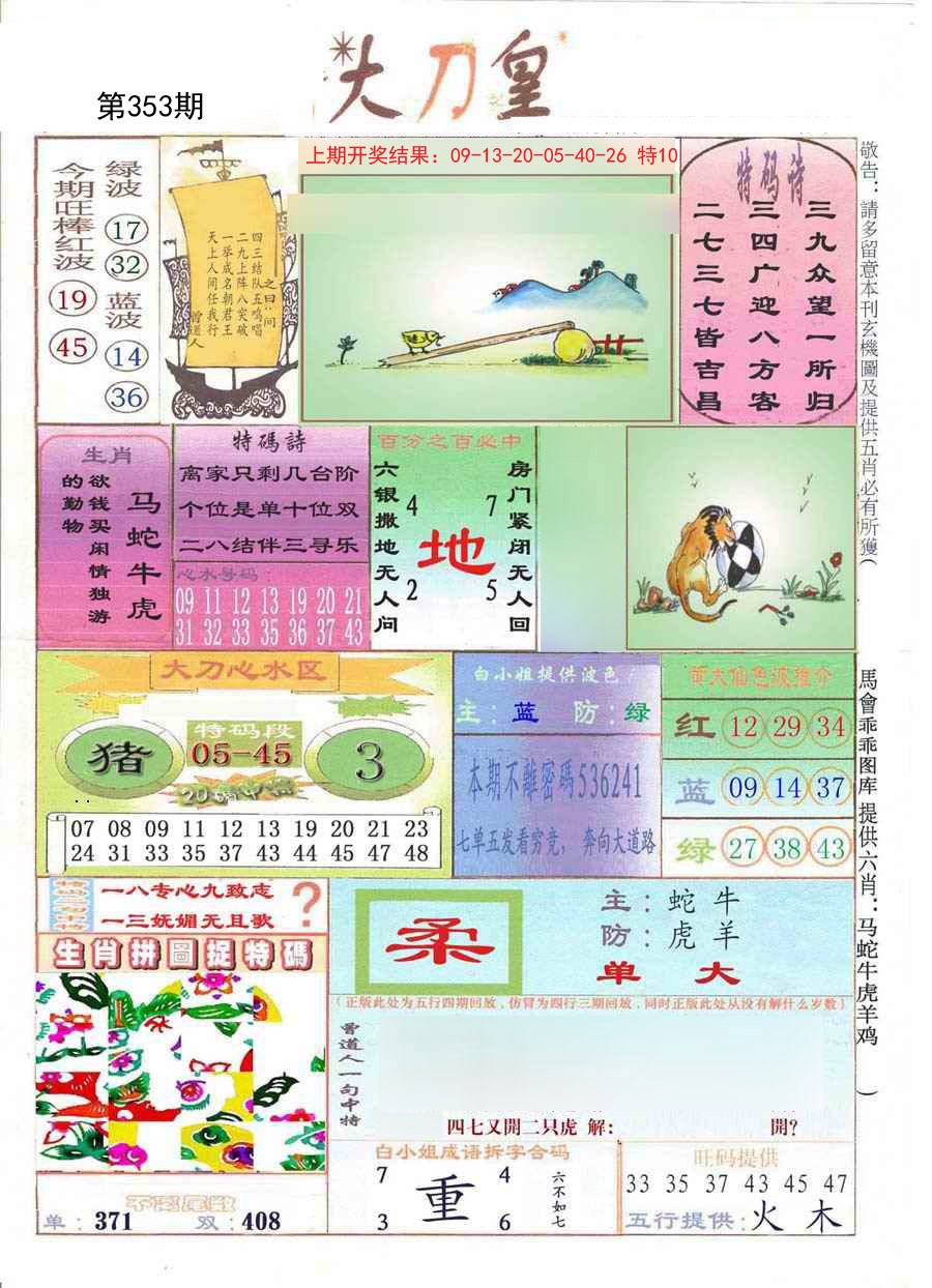 2024353期大刀皇