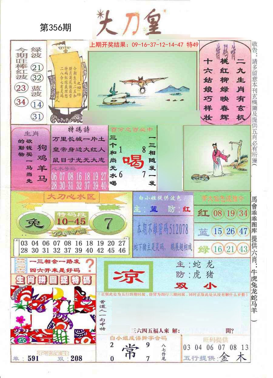 2024356期大刀皇