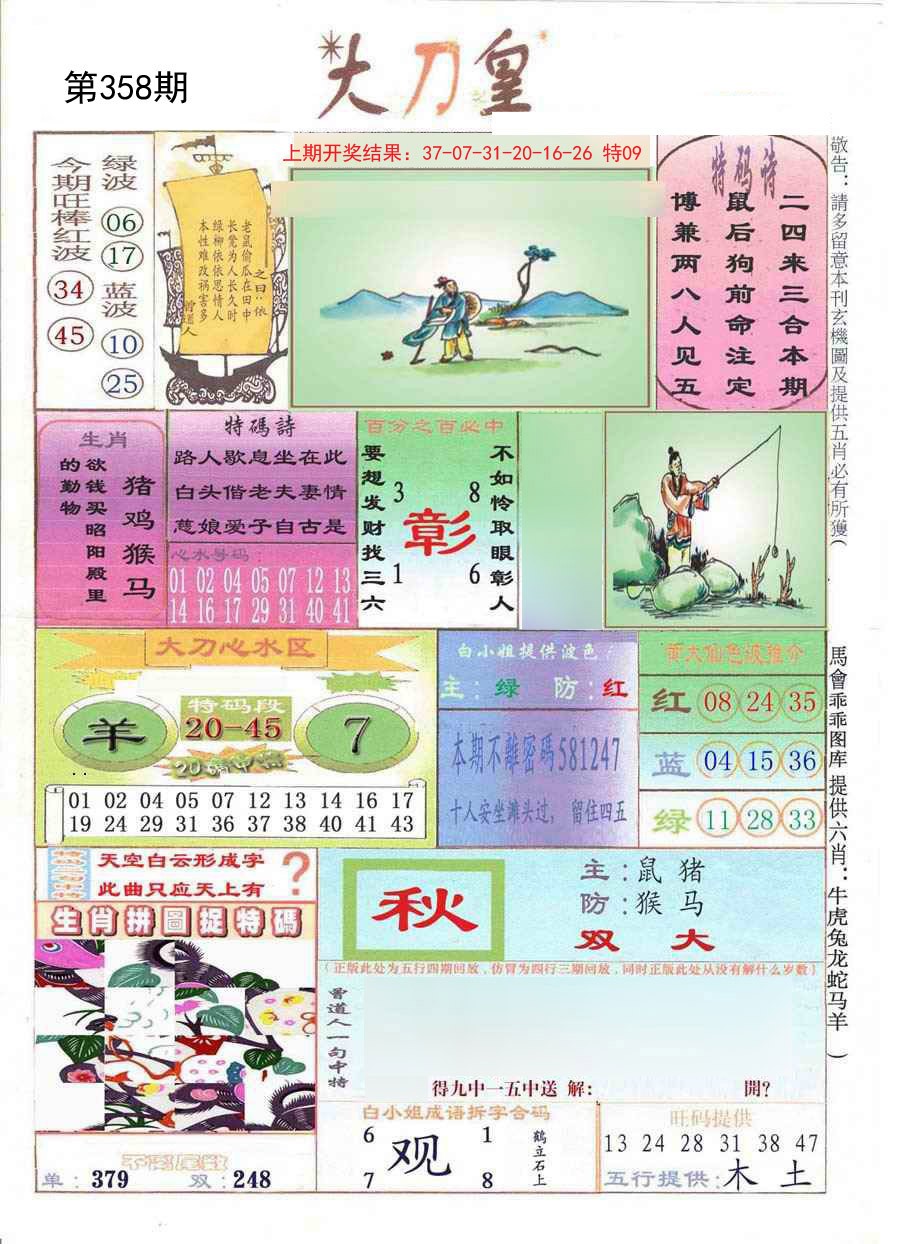 2024358期大刀皇