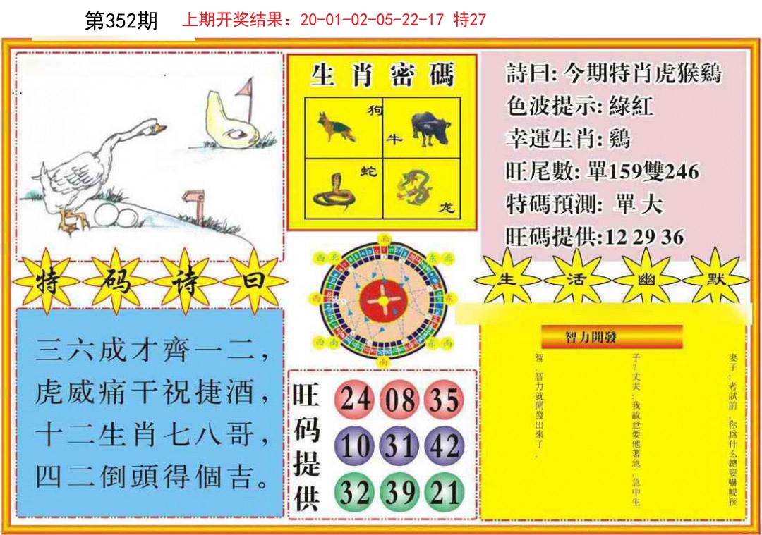 2024352期台湾八卦解宝图