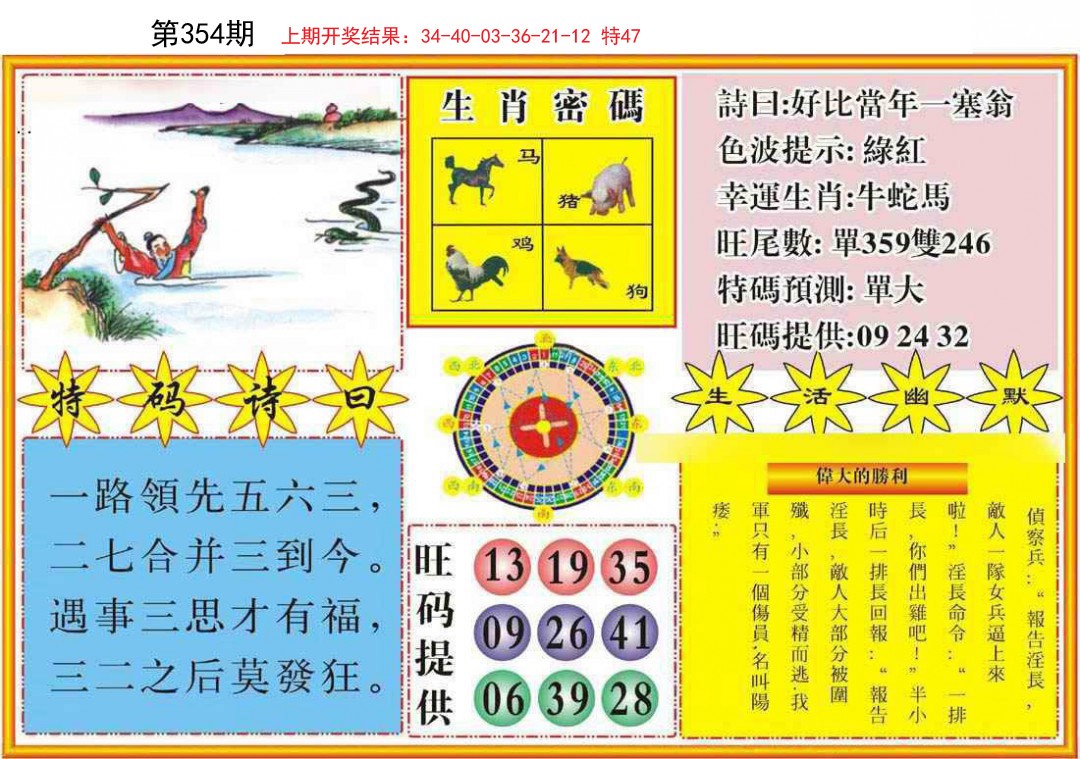 2024354期台湾八卦解宝图