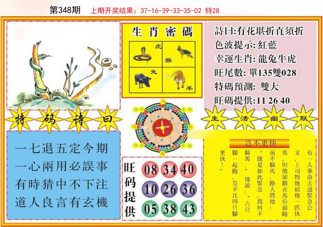 2024348期台湾八卦解宝图