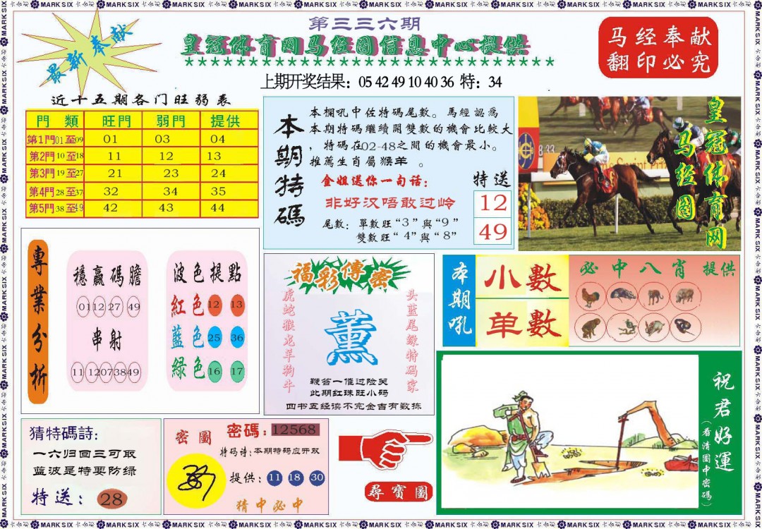 2024336期体育网马经图