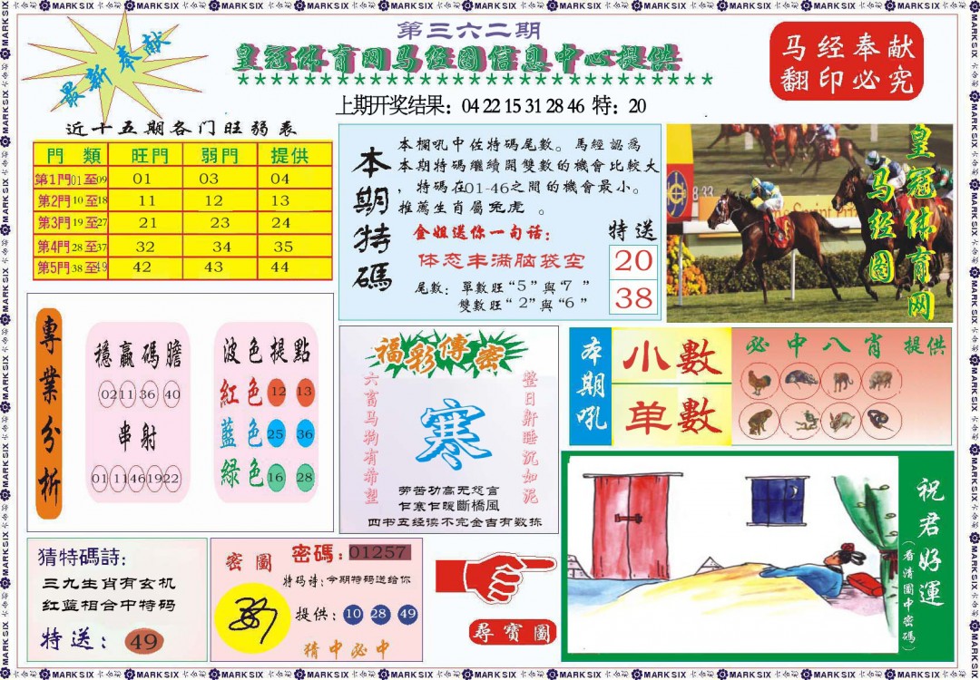 2024362期体育网马经图
