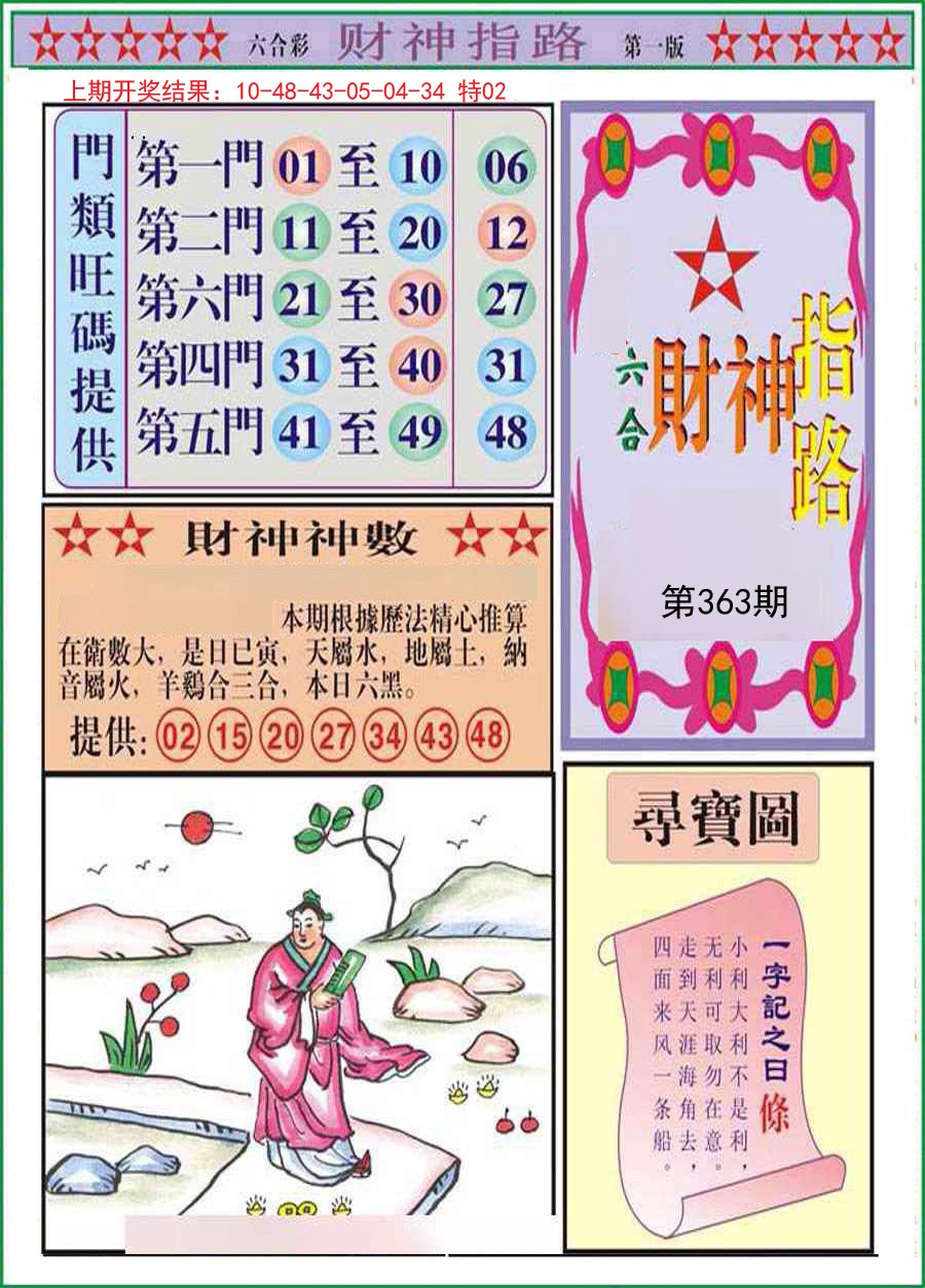 2024363期财神指路A