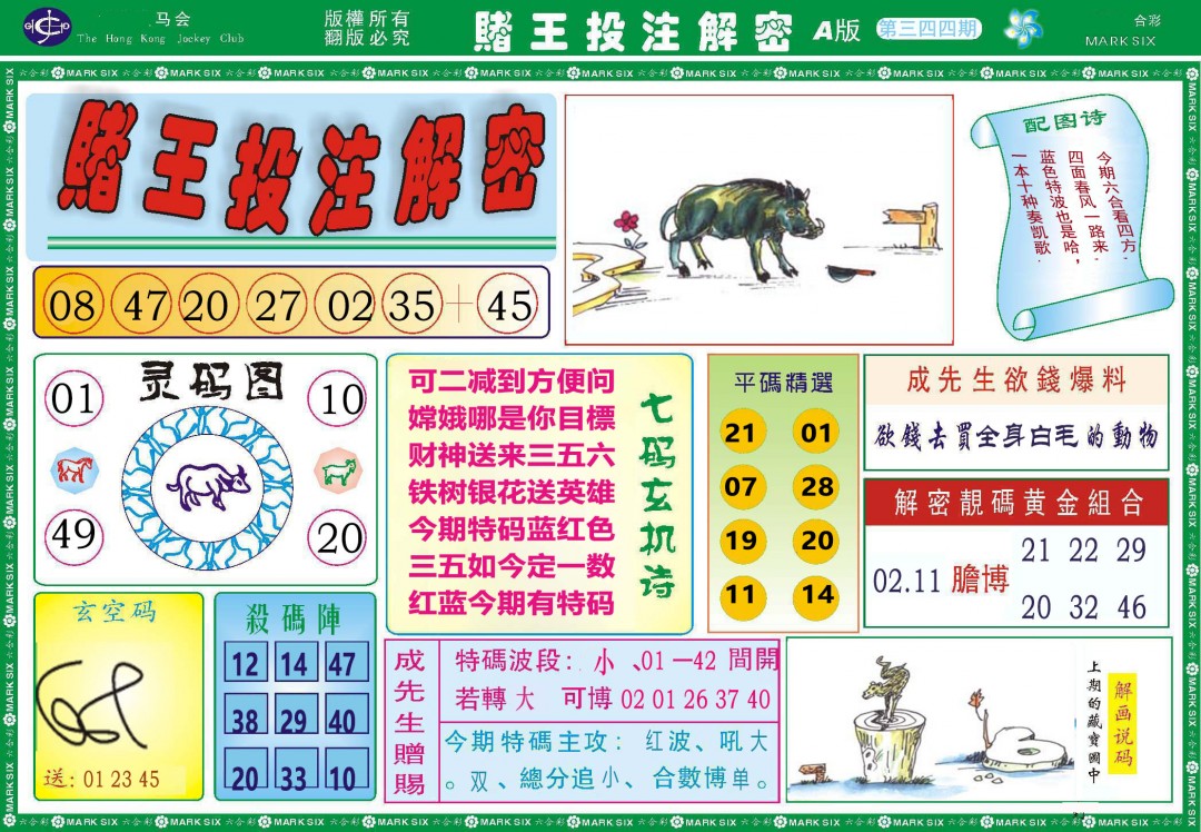 2024344期赌王投注解密