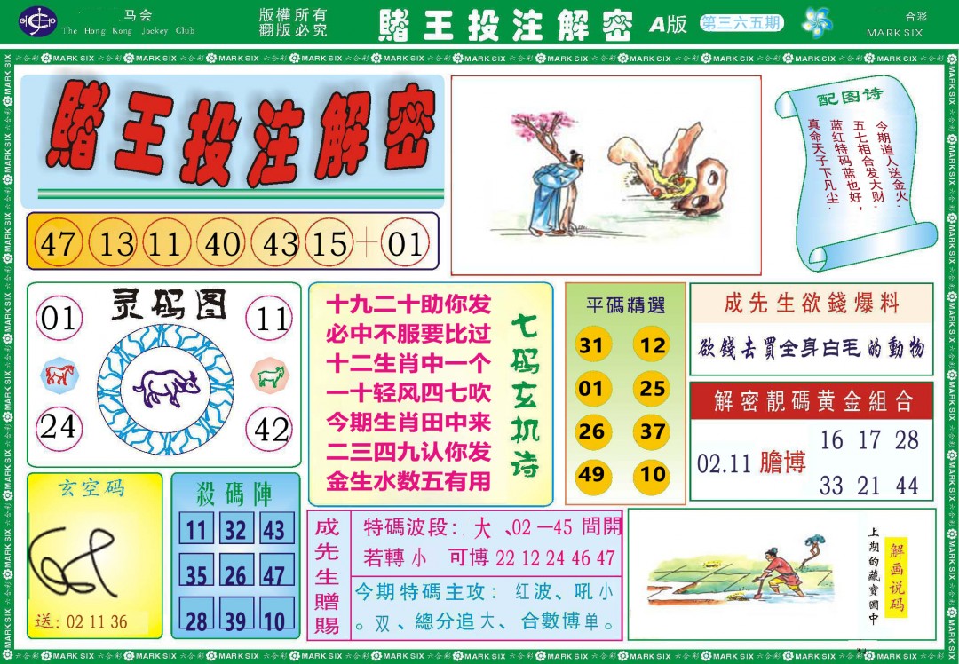 2024365期赌王投注解密