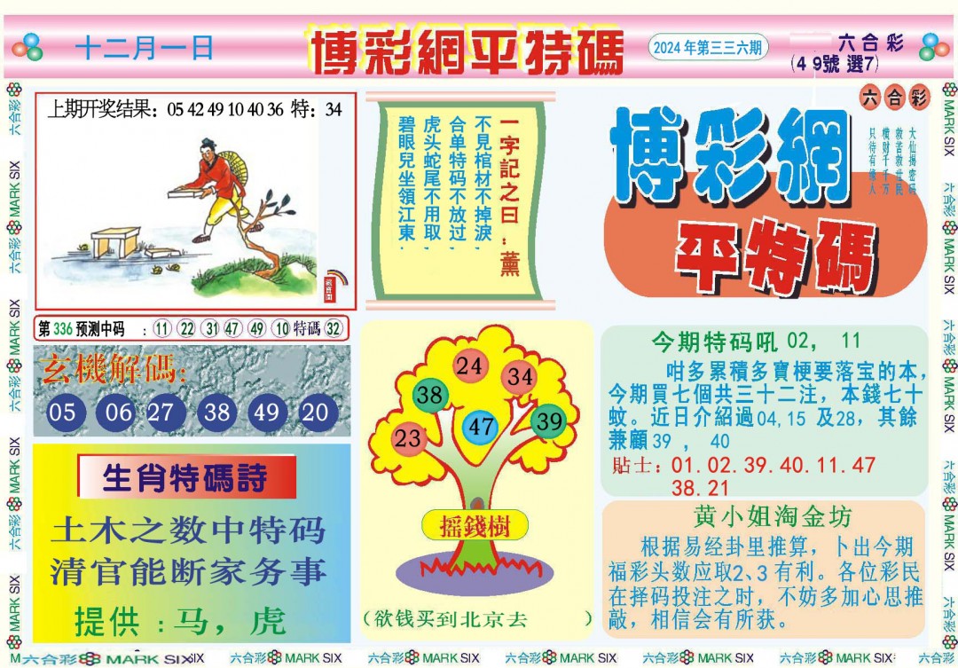 2024336期博彩网平特报