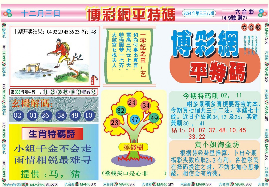 2024338期博彩网平特报