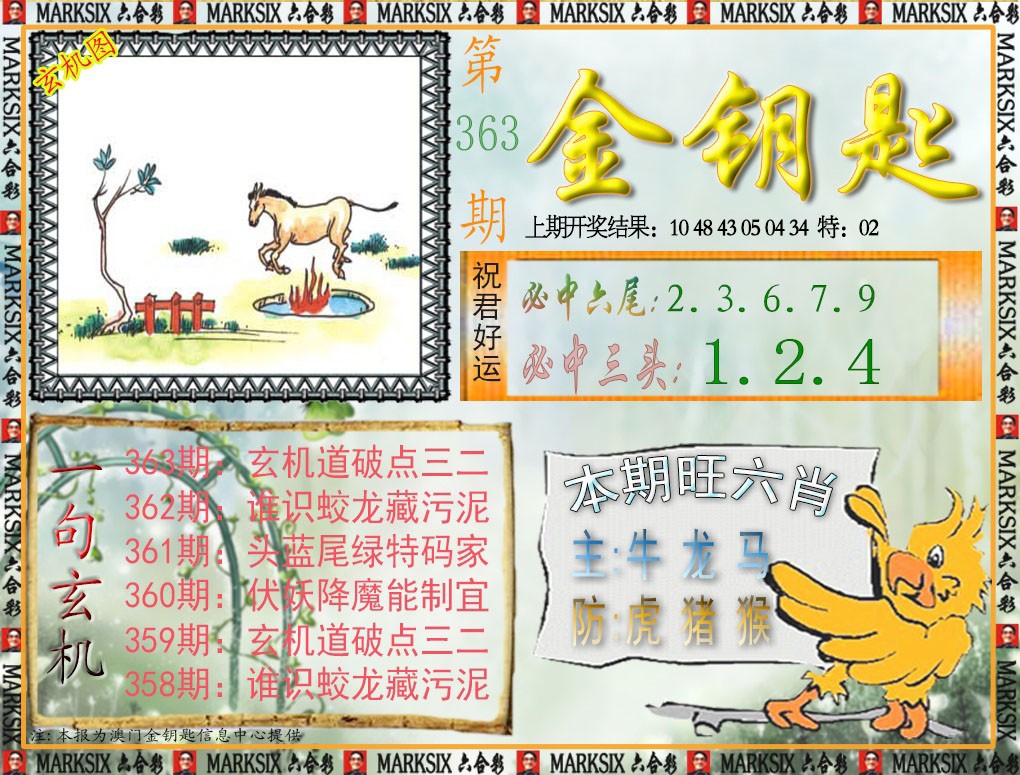 2024363期金钥匙