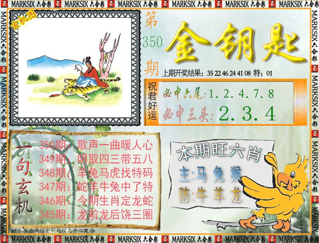 2024350期金钥匙