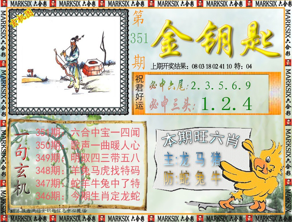 2024351期金钥匙