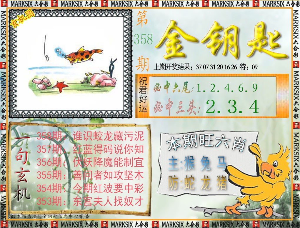 2024358期金钥匙