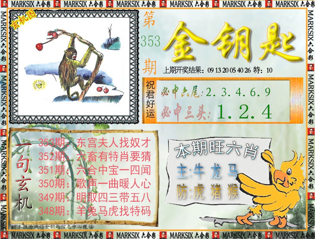 2024353期金钥匙