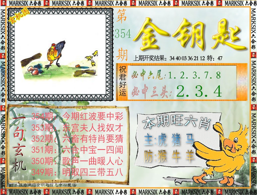 2024354期金钥匙