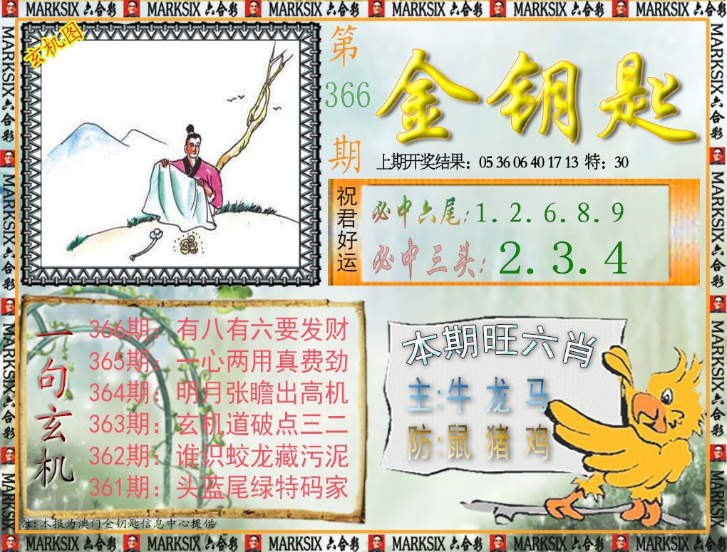 2024366期金钥匙