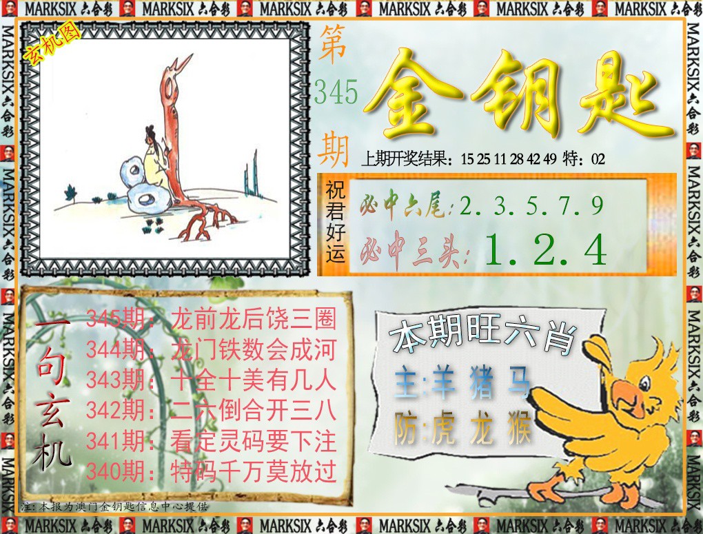 2024345期金钥匙