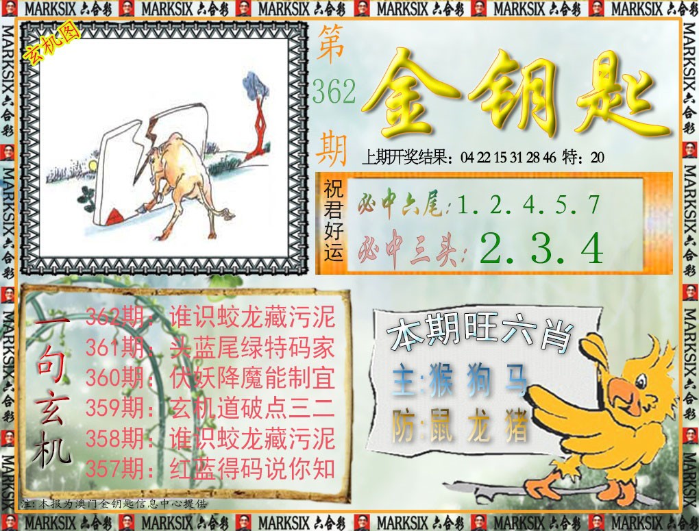 2024362期金钥匙