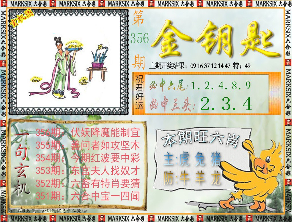 2024356期金钥匙