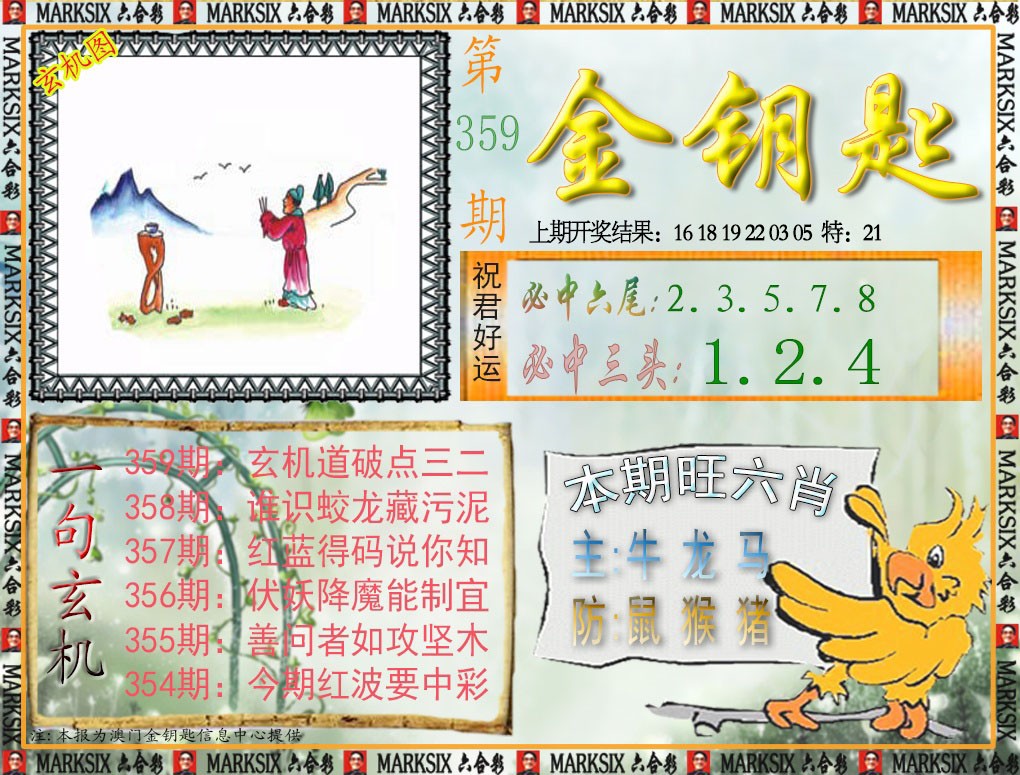 2024359期金钥匙