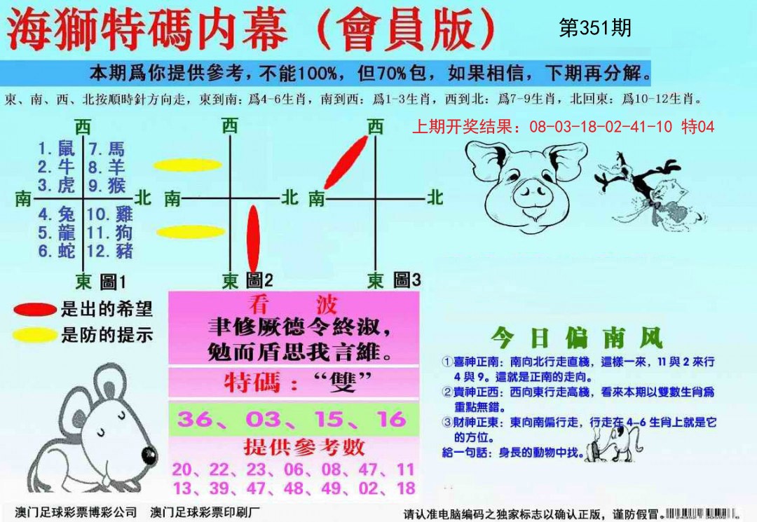 2024351期海狮特码会员报