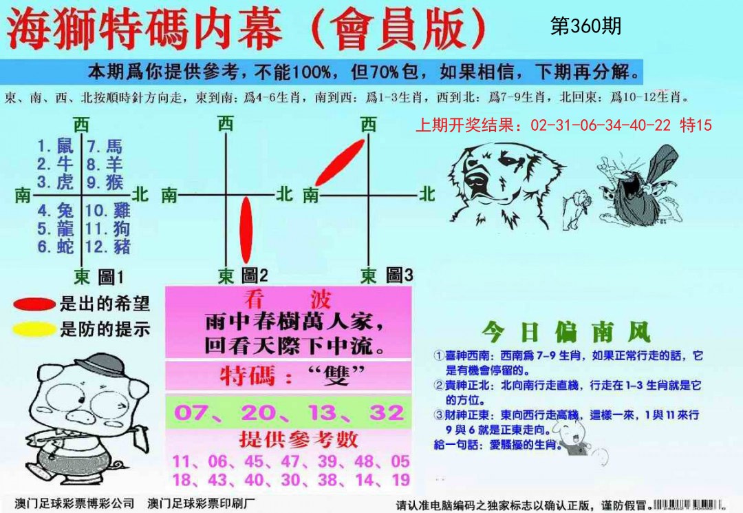2024360期海狮特码会员报