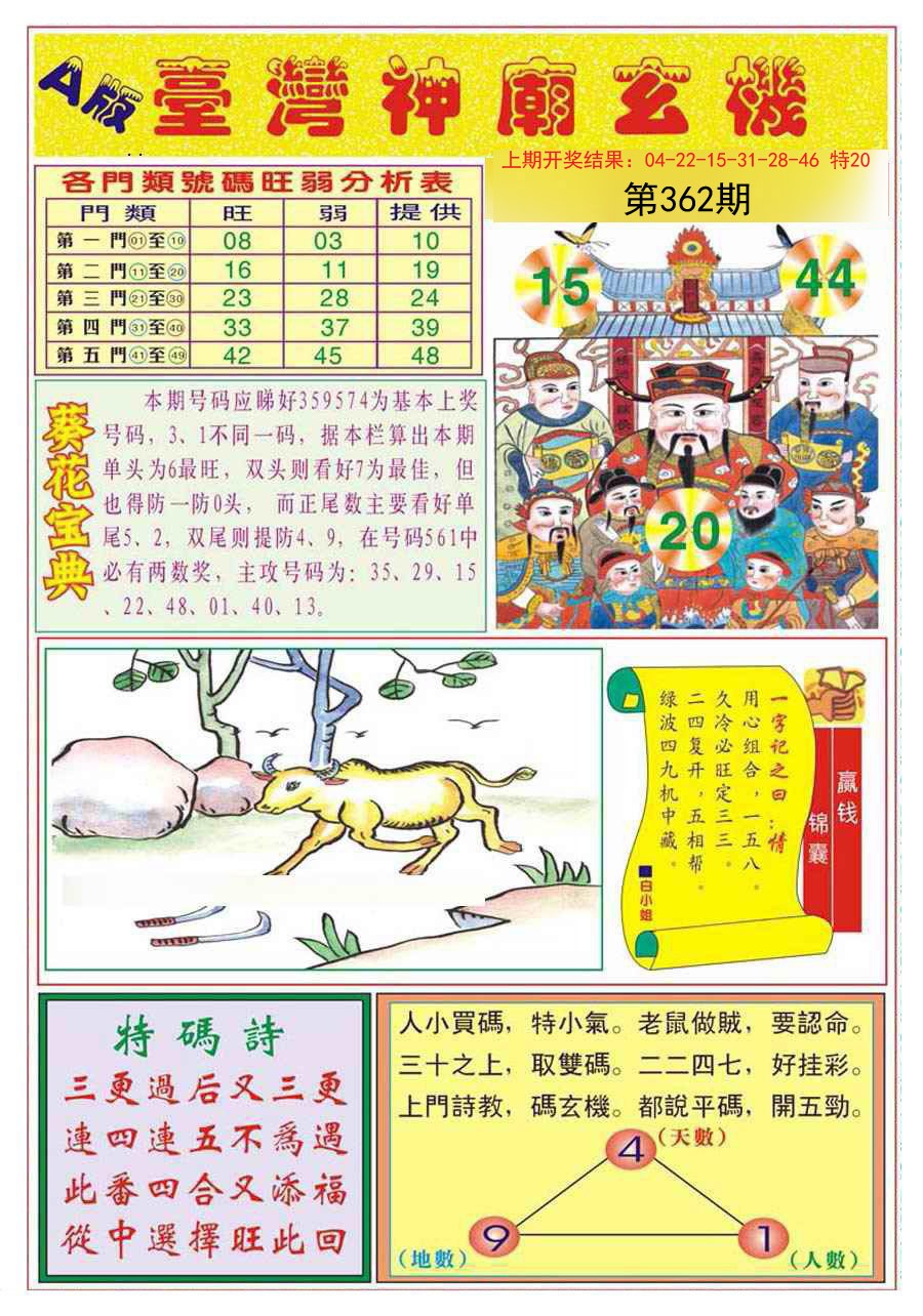2024362期台湾神庙A