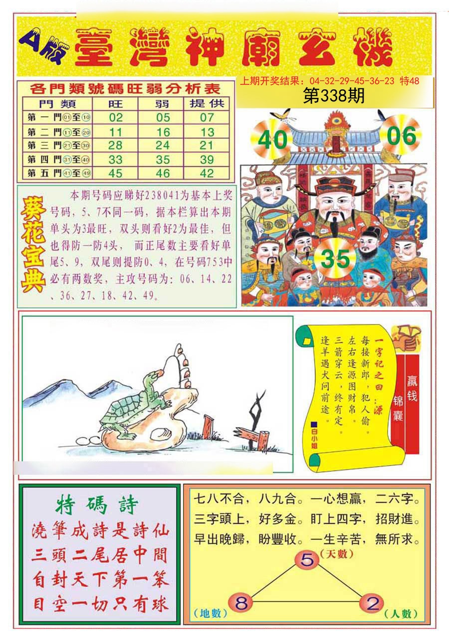 2024338期台湾神庙A