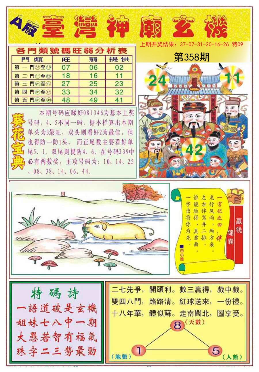 2024358期台湾神庙A