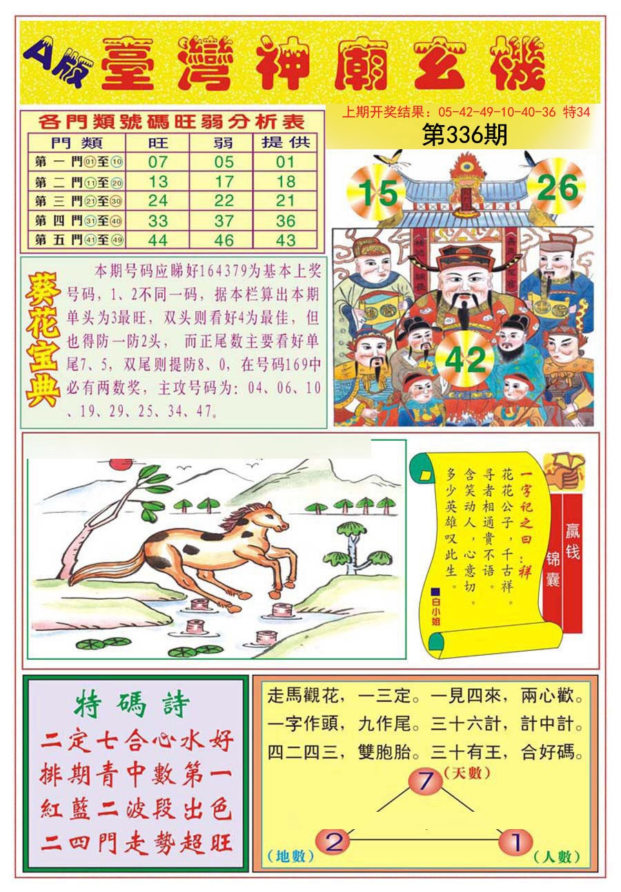 2024336期台湾神庙A
