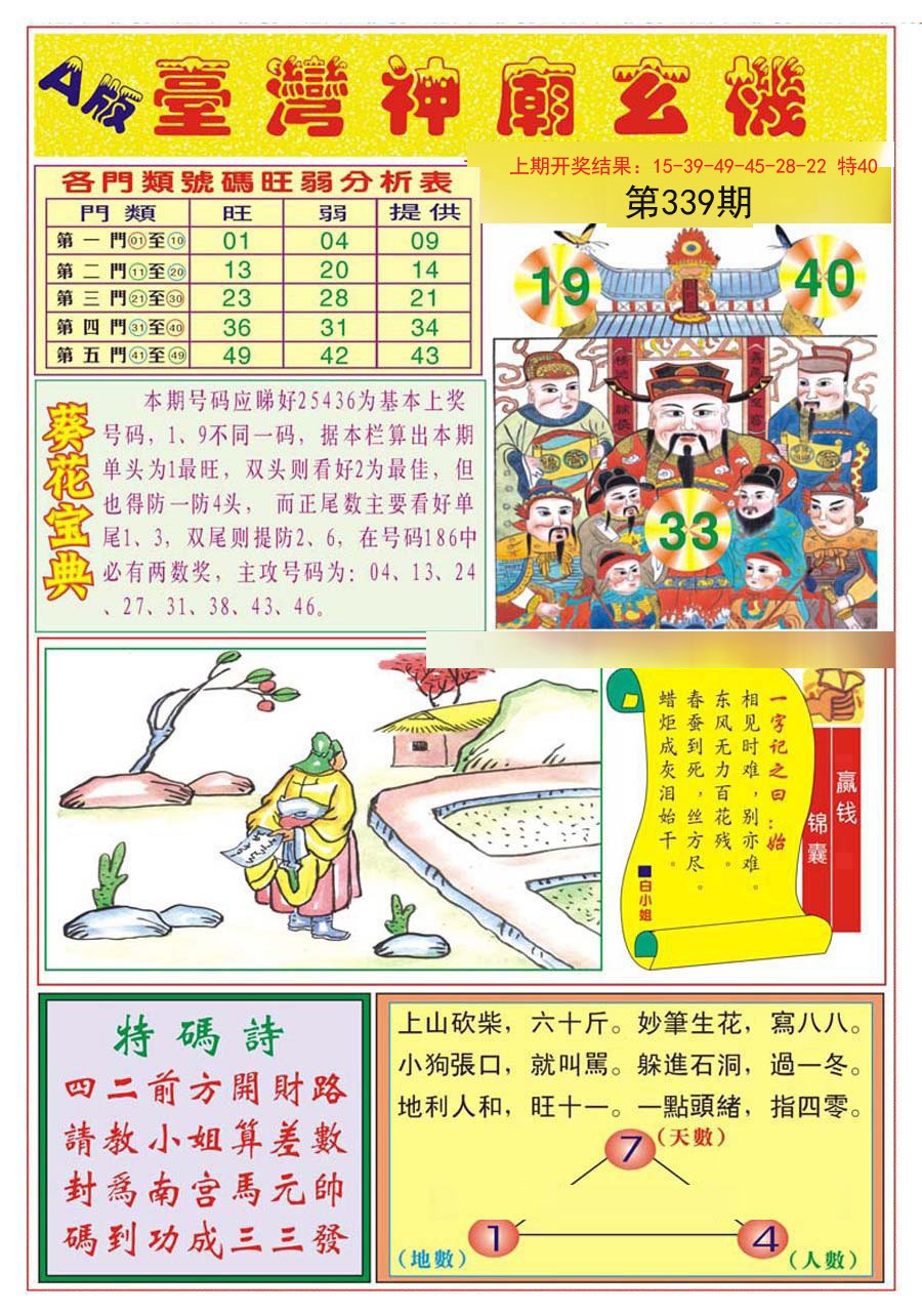 2024339期台湾神庙A