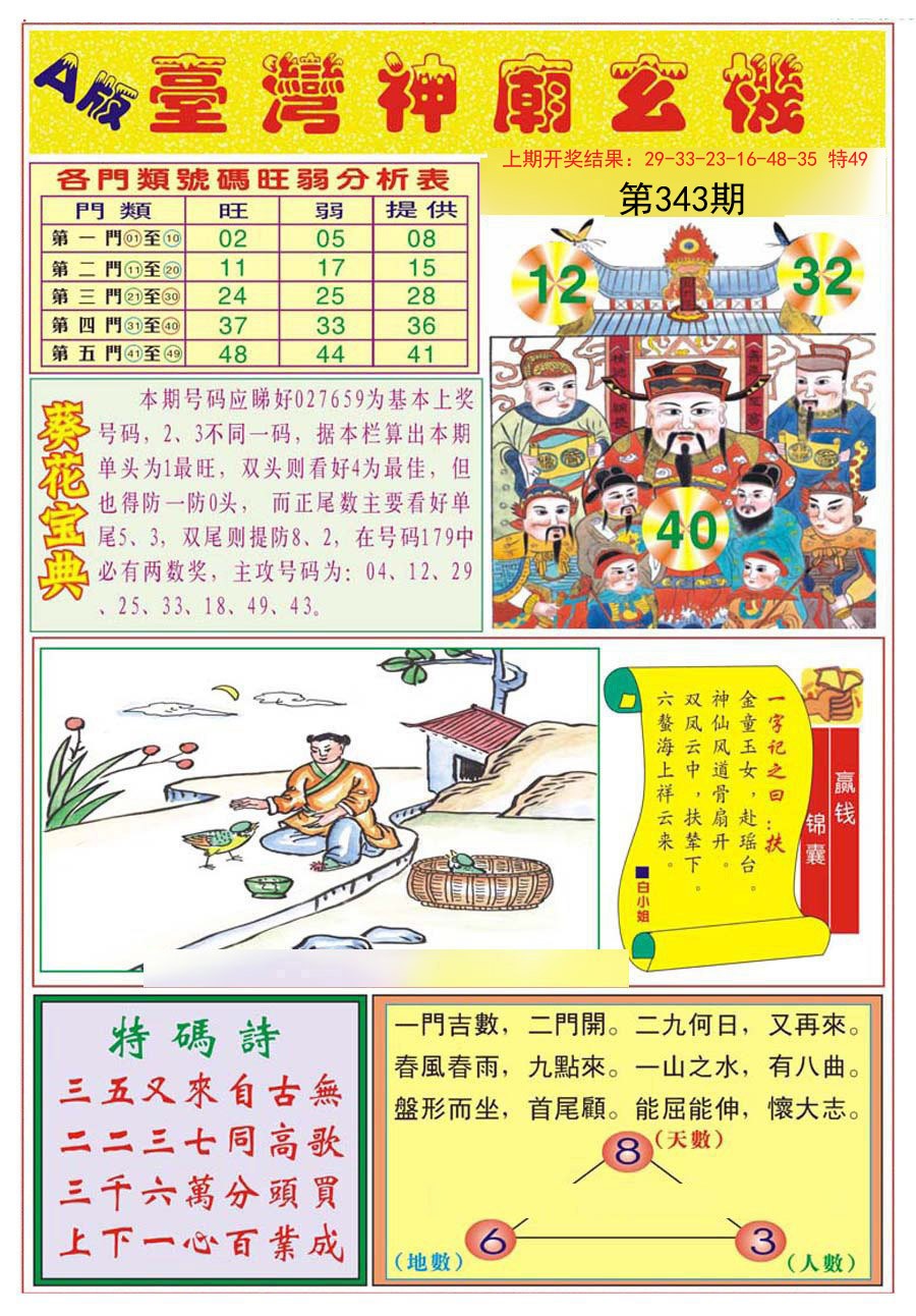 2024343期台湾神庙A