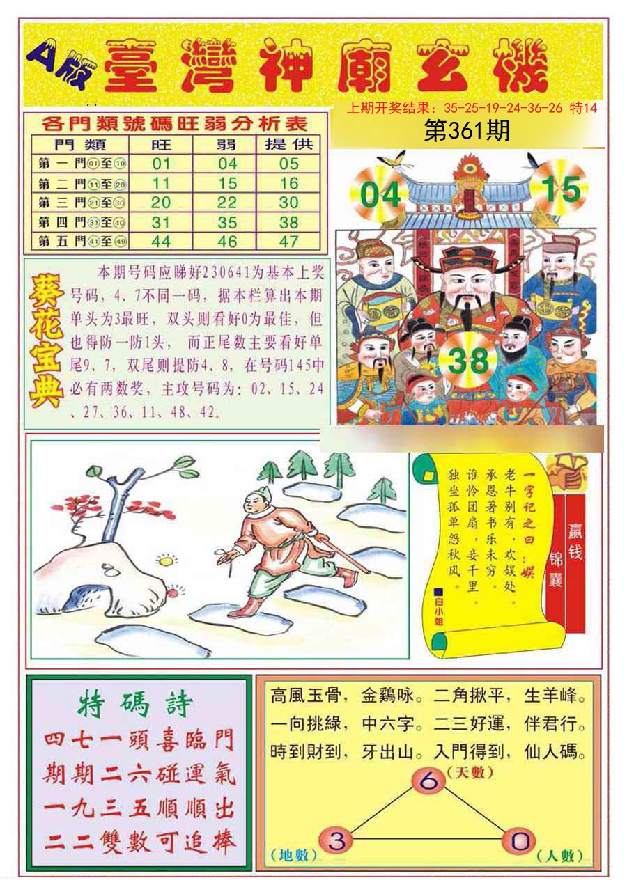 2024361期台湾神庙A
