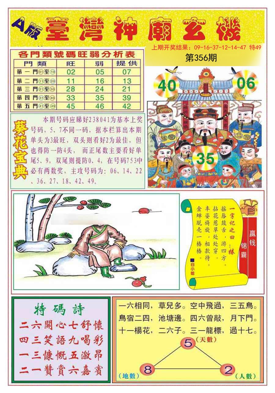 2024356期台湾神庙A