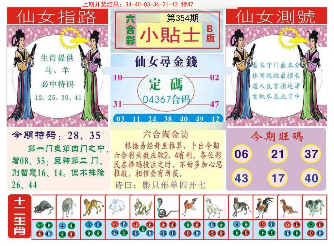 2024354期小贴士B