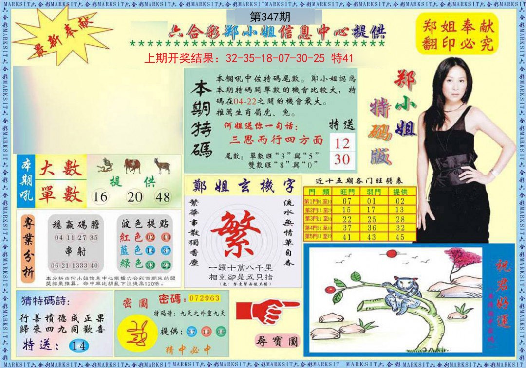 2024347期郑小姐特码报A