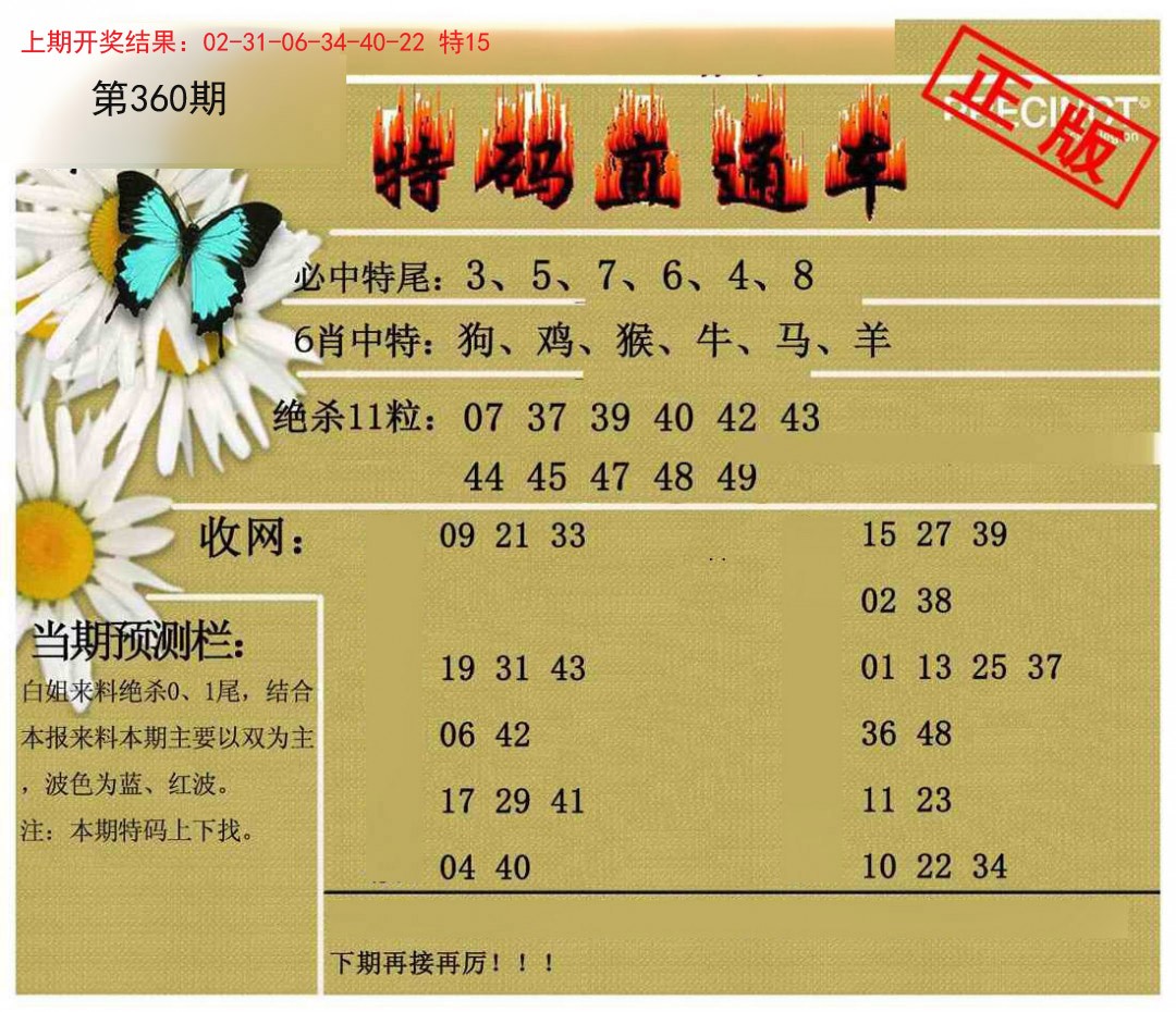 2024360期特码直通车