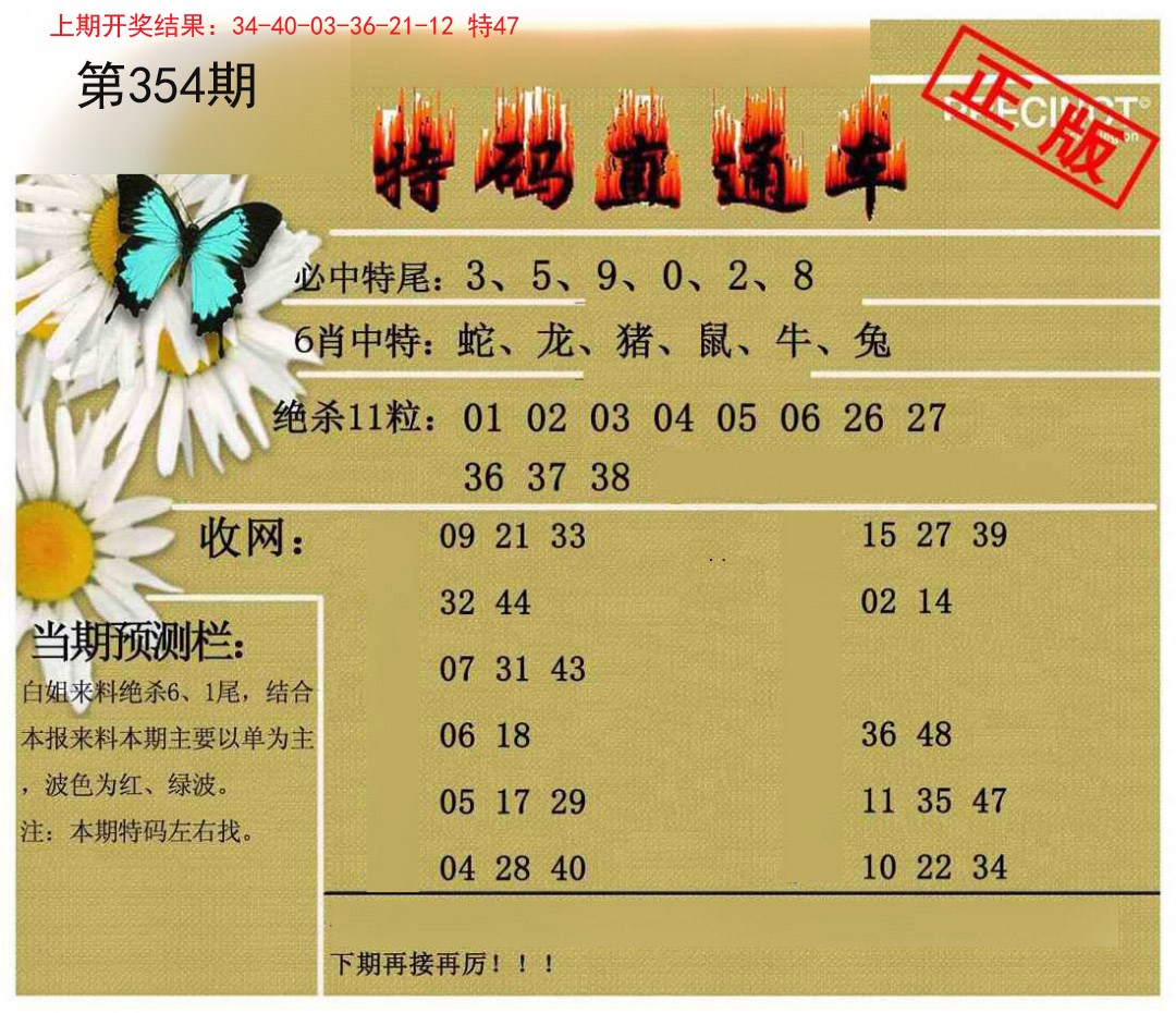 2024354期特码直通车