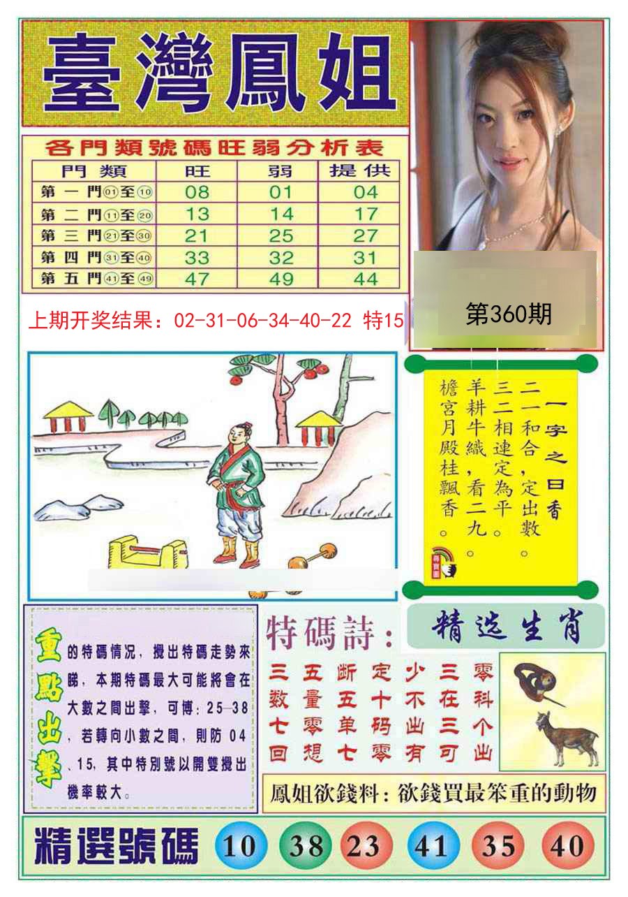 2024360期台湾凤姐