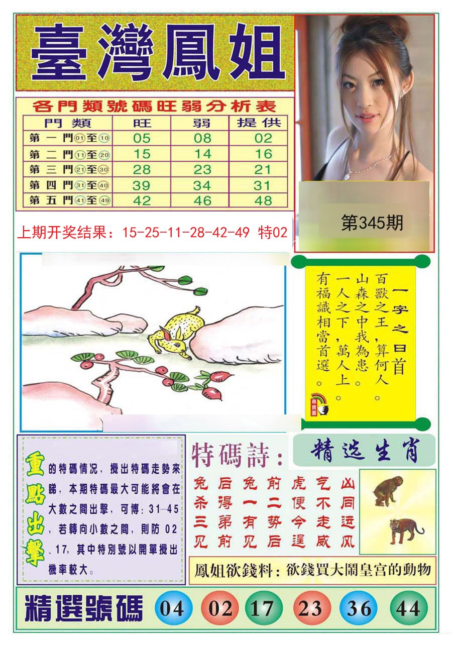 2024345期台湾凤姐