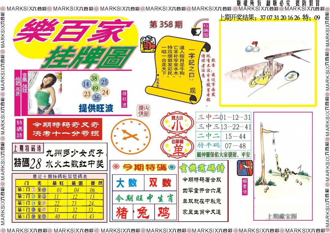 2024358期乐百家挂牌图