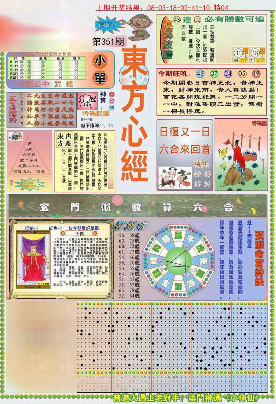 2024351期(新版)东方心经A