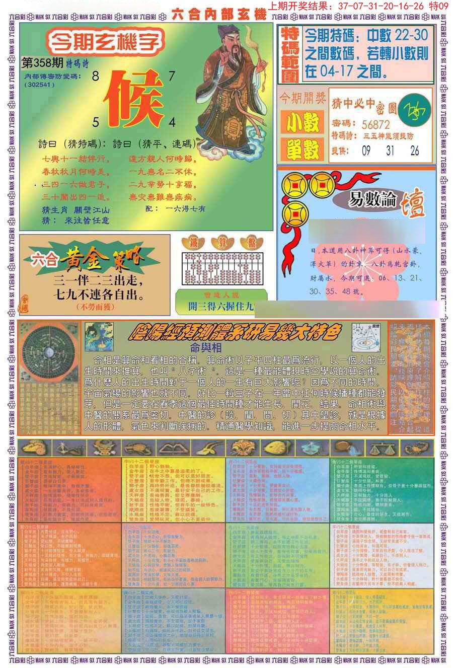 2024358期(新版)内部玄机B