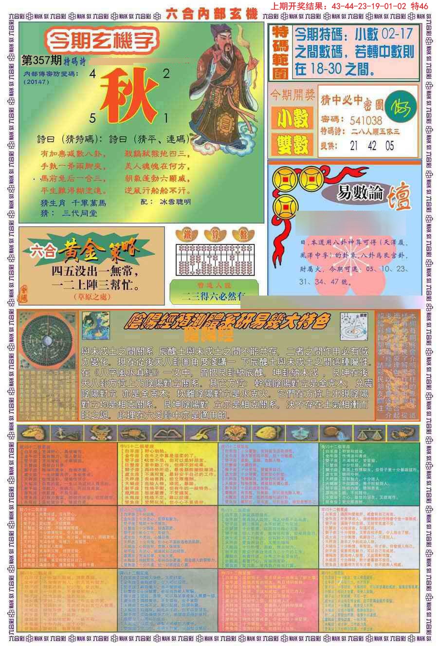 2024357期(新版)内部玄机B