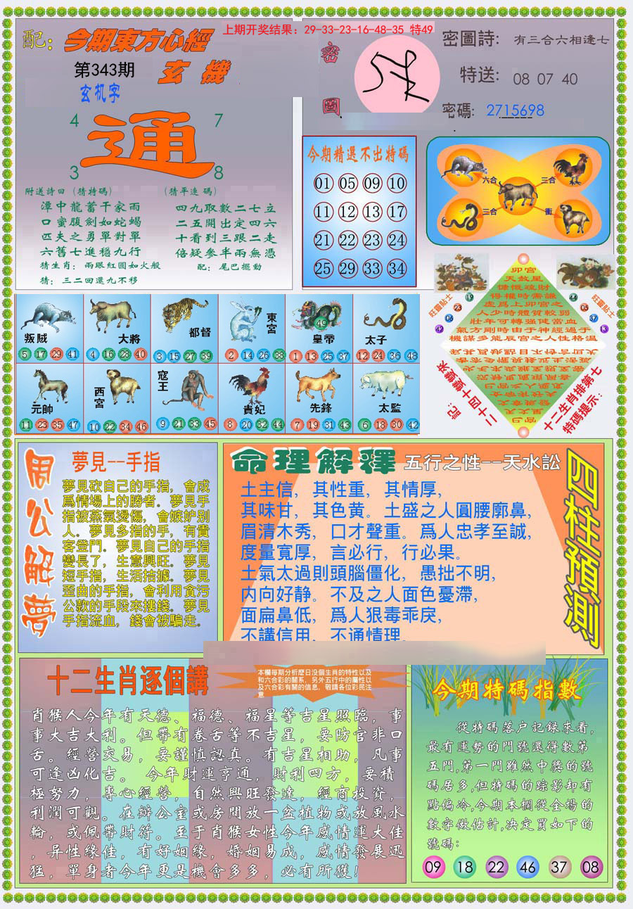 2024343期(新版)东方心经B