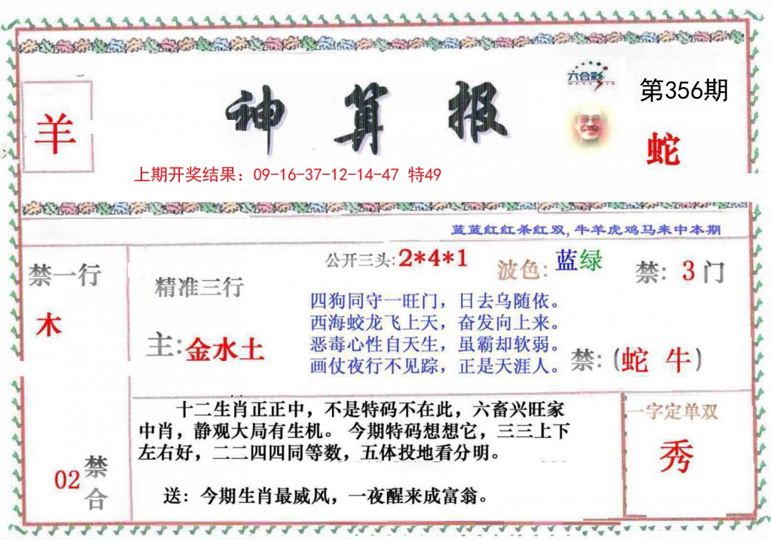 2024356期神算報