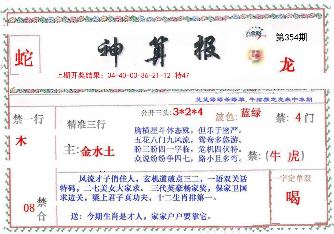 2024354期神算報