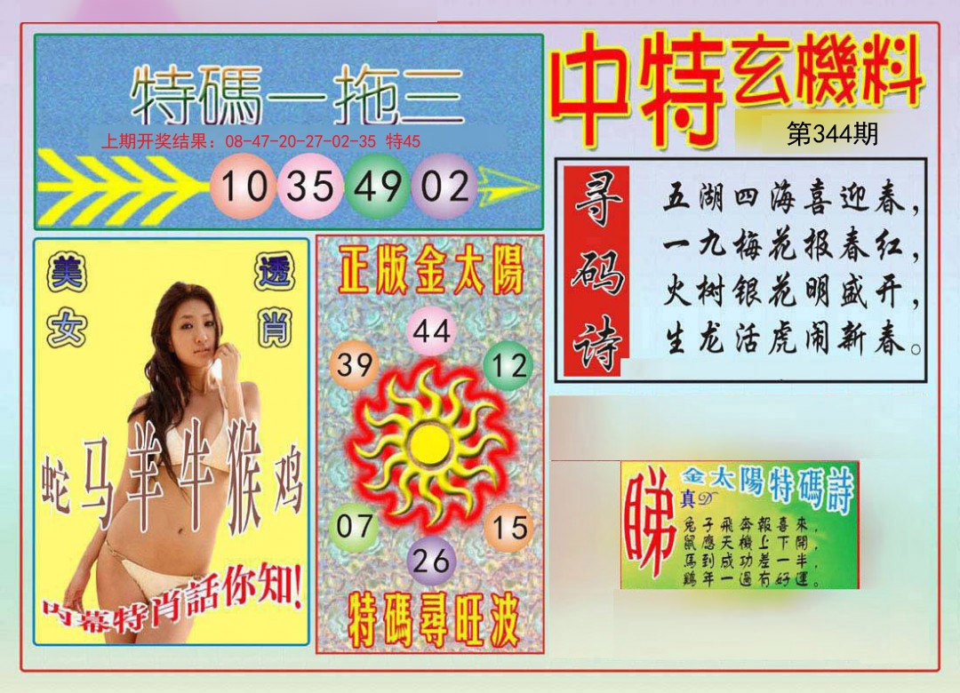 2024344期中特玄机料